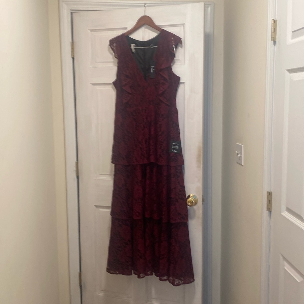 Lulus 1X Burgundy Dress NEW!!!!